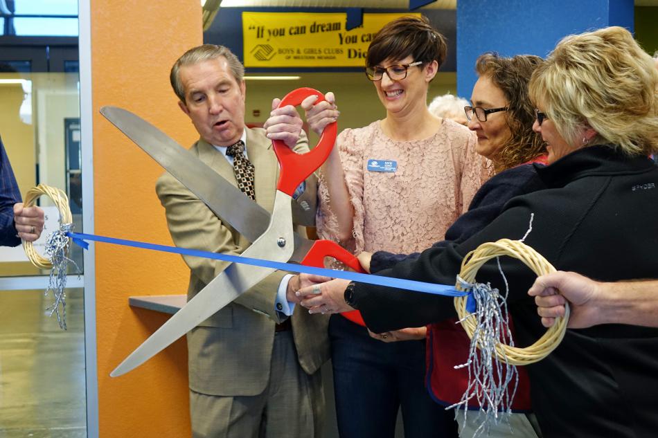 Mayor Bob Crowell, left, and Boys and Girls Club Exec. Director Katie Leao Photos: Jim Gustafson