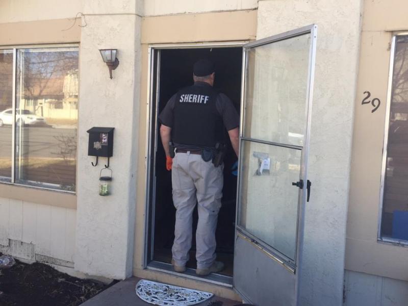 Carson City investigators search a Condor Circle home after a search warrant was obtained.