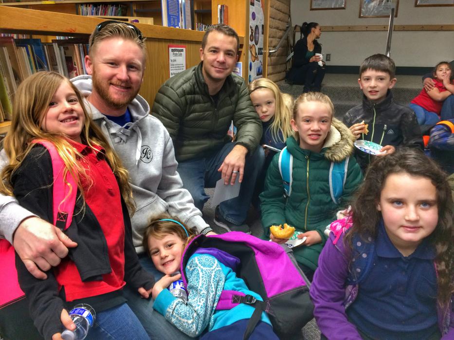 Thursday morning brought donuts and dads to Al Seeliger Elementary in Carson City. Photos by Dan Davis