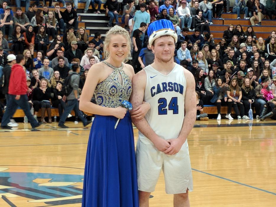 Winterfest Queen Lauren Lemburg and King Abel Carter.