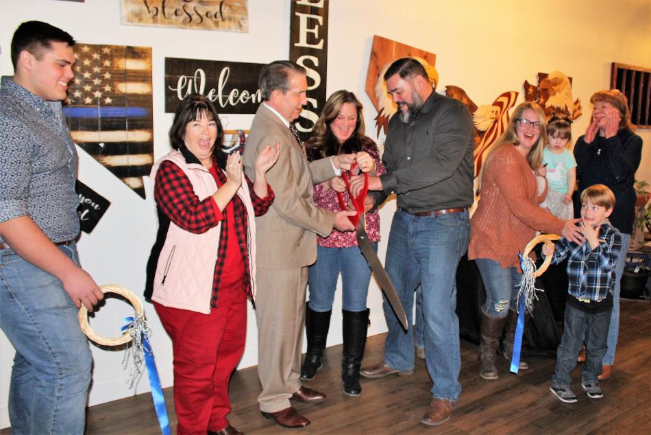 Mayor Robert Crowell and Supervisor Lori Bagwell preside at the grand opening and ribbon cutting. Photos by Ronni Hannaman