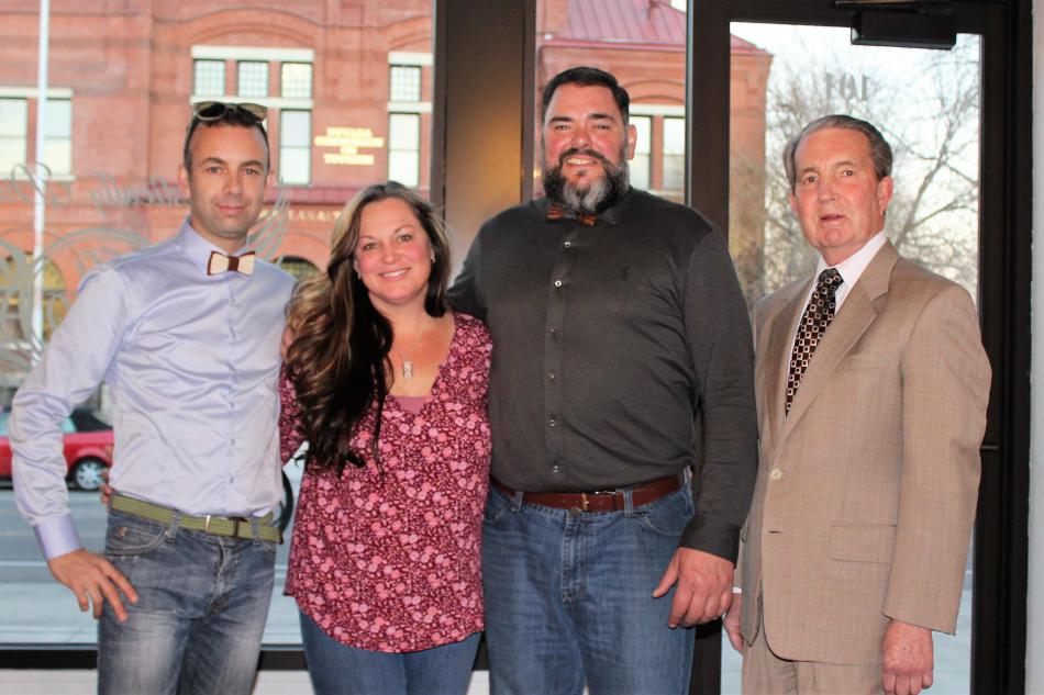 From left:  Coan Daniele, Kimberly Saucedo, Sean Saucedo and Mayor Robert Crowell. Photo by Ronni Hannaman