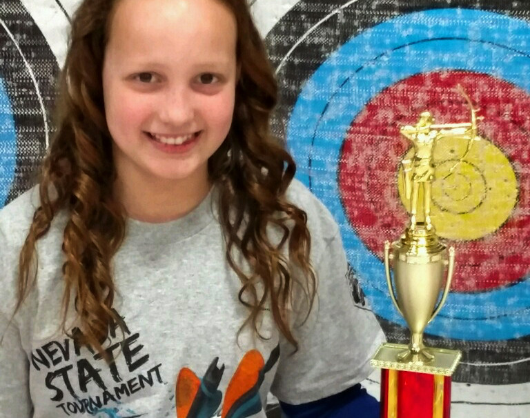 Braelynn and her trophy (photo provided by Laura Valley)