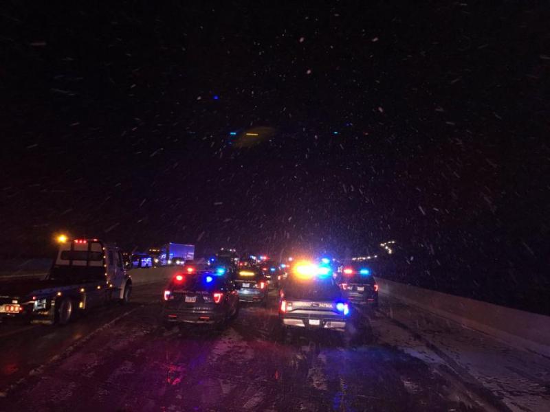 I-580 near Galena Creek Bridge. Nevada Highway Patrol photo