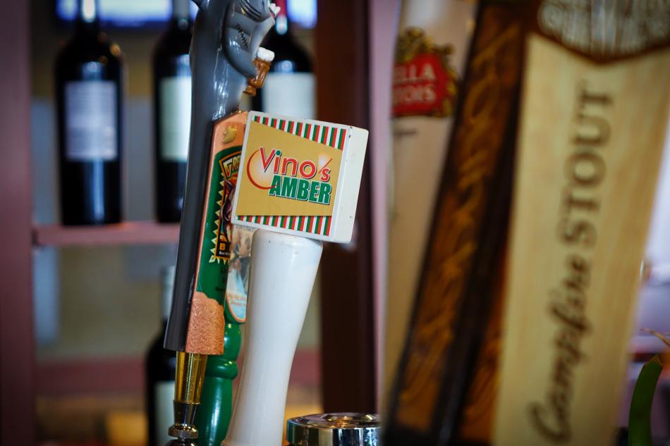 Vino's features it's own Amber Ale and offers $3 drafts Sunday-Tuesday