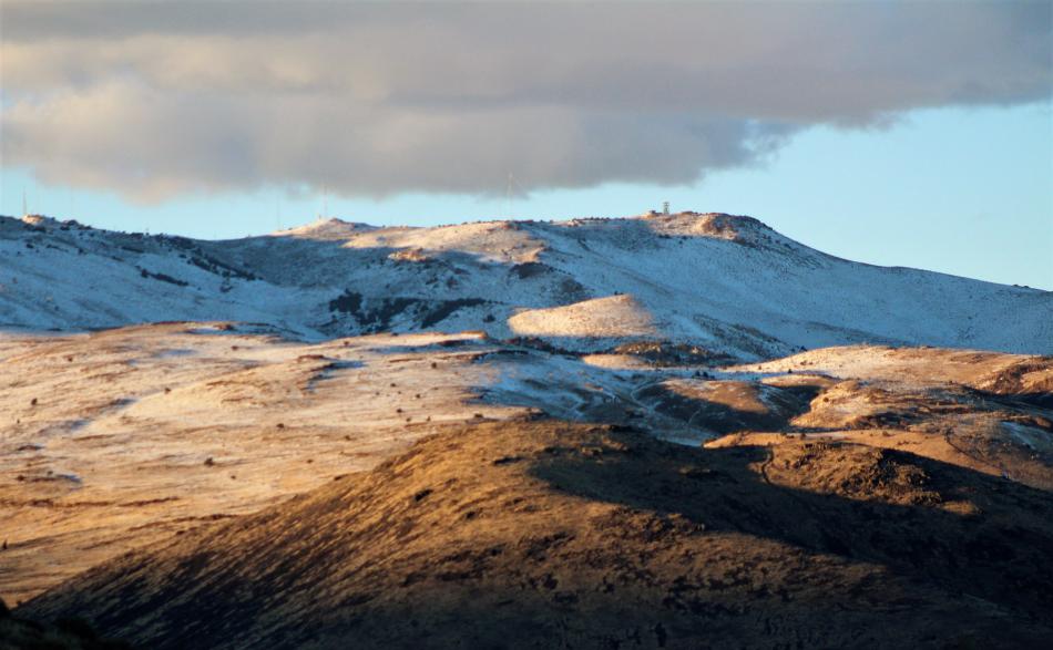 Sunset over Mount Scott-McClellan Peak northeast of Carson City.
