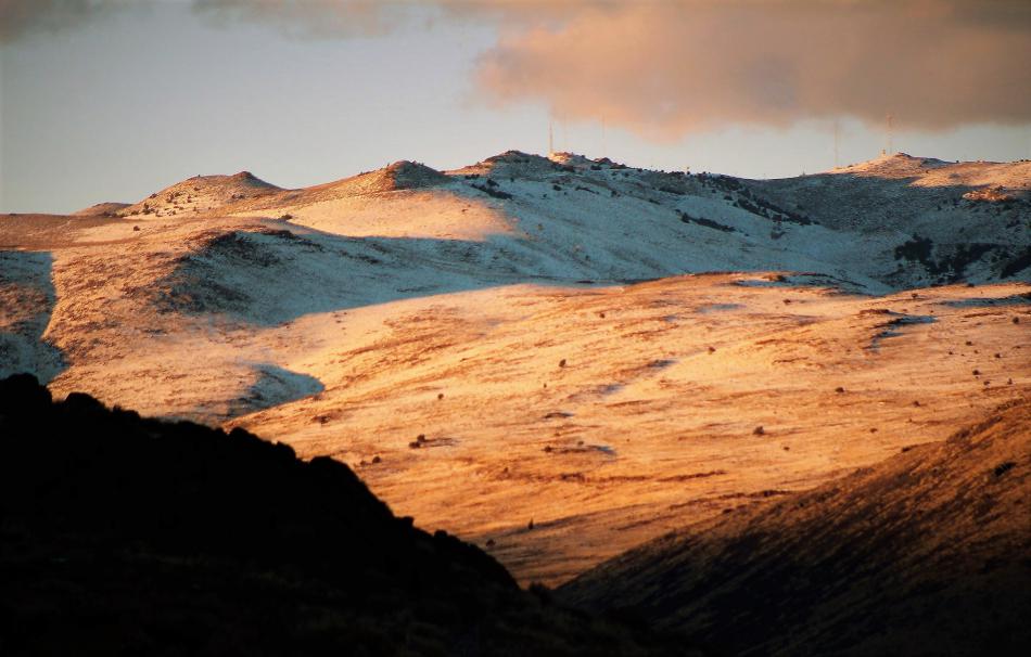 Sunset over Mount Scott-McClellan Peak northeast of Carson City.