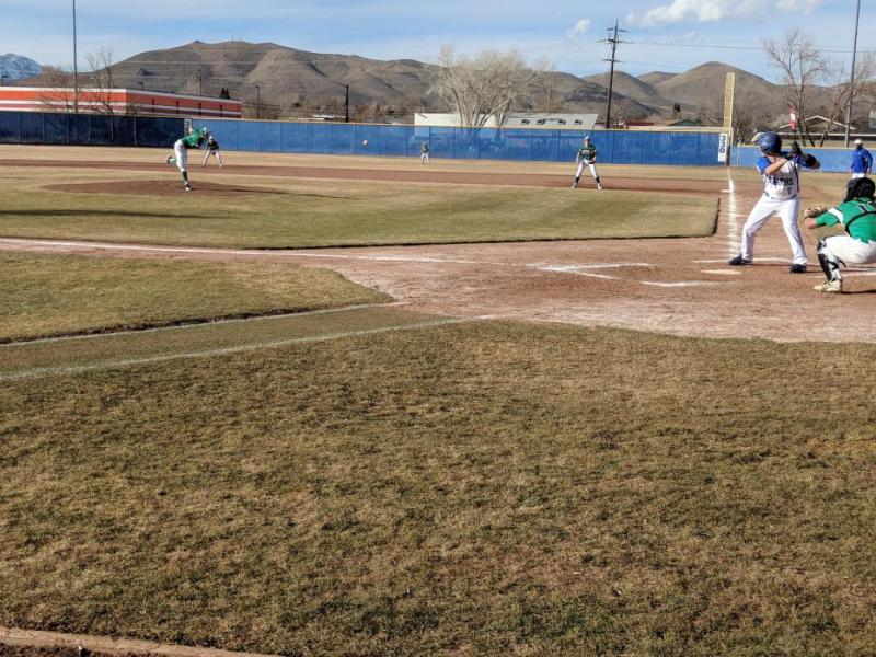 Jared Barnard takes a pitch inside during the matchup vs. Fallon