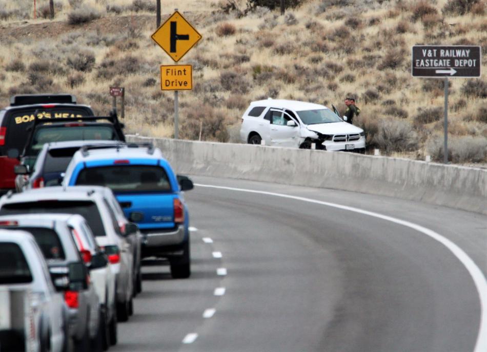 The pursuit ended near Highway 50 and Flint. Photo by Brett Fisher