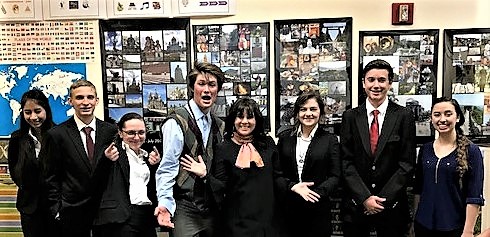 CHS students in Nicole Fagundes' class participating in Dress for Success