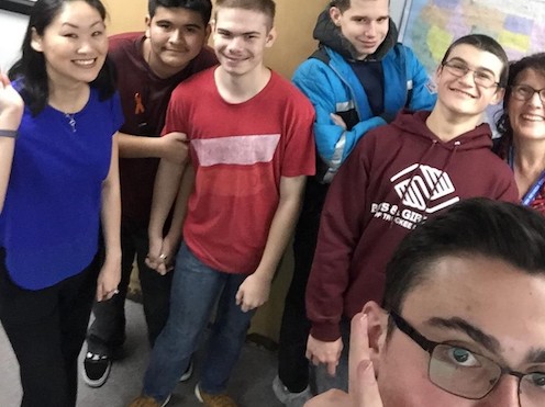 CHS Social Club with Advisor Carol Hellwinkel on the far right.