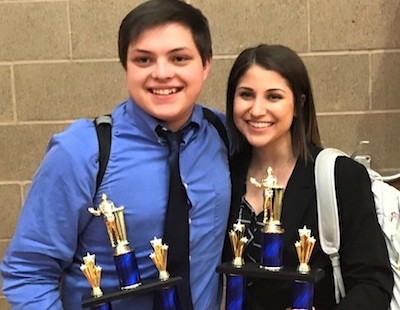 CHS Speech and Debate students Sadie Share and Evan Cherpeski.