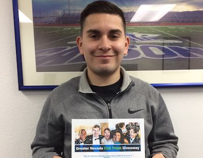 CHS winner of the Greater Nevada Credit Union high school branch Prom Contest Raul Lopez-Camarena.