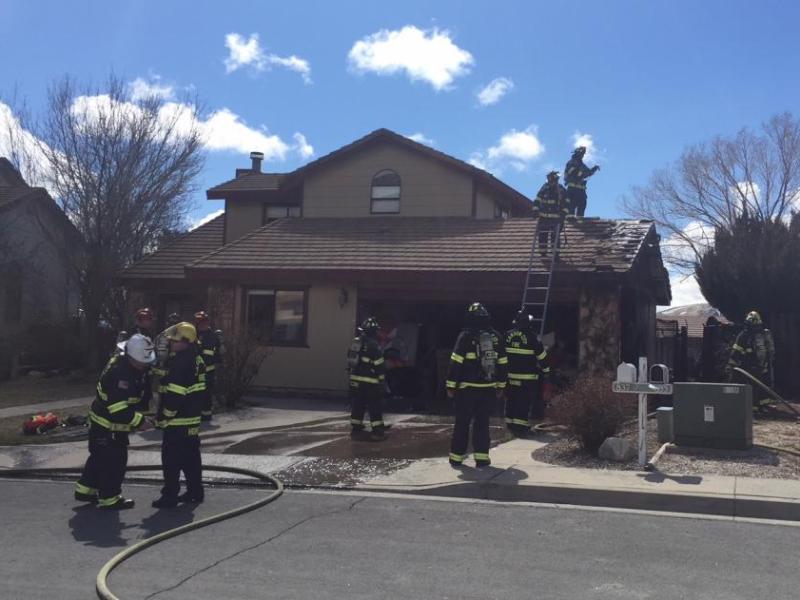 The fire did damage to the garage of the West Bonanza Drive home.