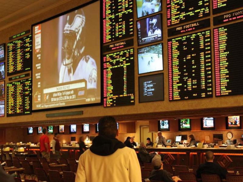 Odds boards in a Las Vegas sportsbook. Wikipedia photo