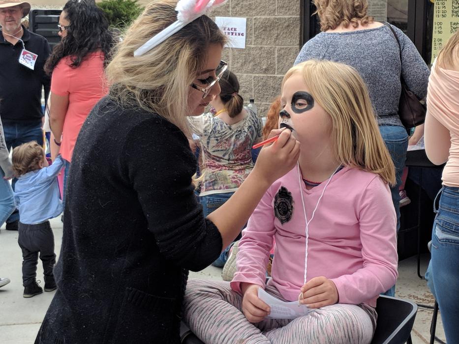 Face paintings of all kinds took place during the event.
