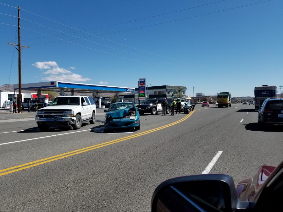 No serious injuries were reported in a crash earlier Friday on William Street near Saliman. Photo By Brian Turner