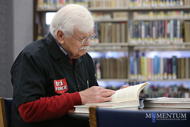 Mario Garzanelli researched materials from the Carson City Library. Cathleen Allison, Nevada Momentum