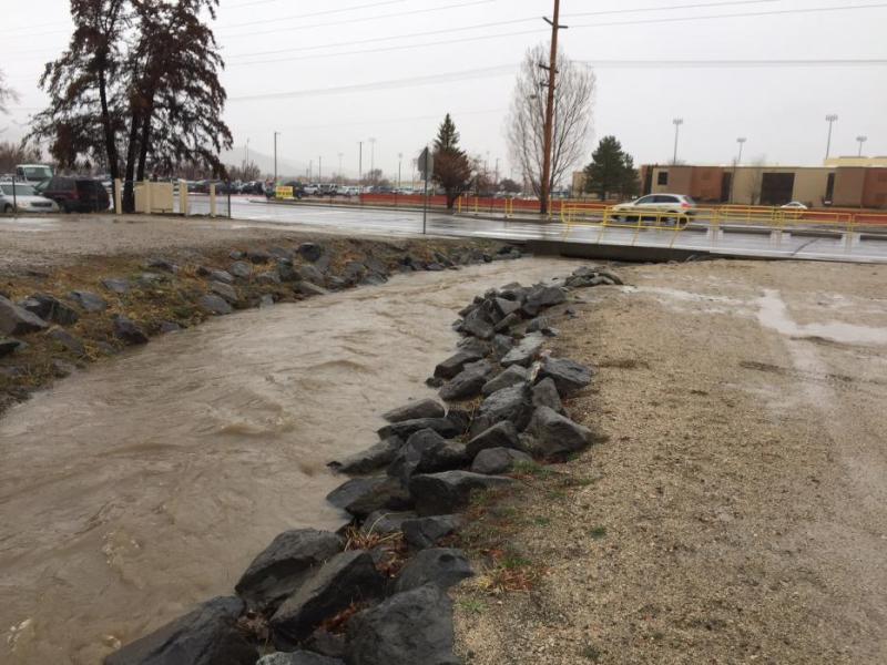 The March 22 storm brought high water rises to streams around Carson City.