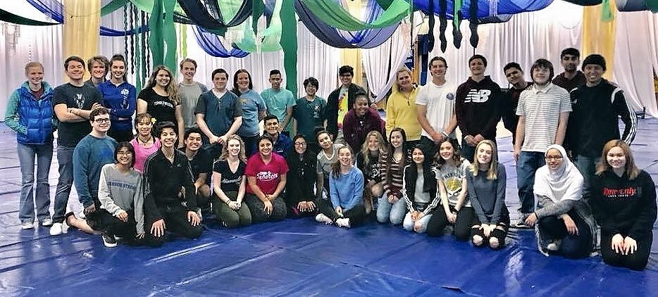 CHS Leadership, SkillsUSA, FBLA students help set up.