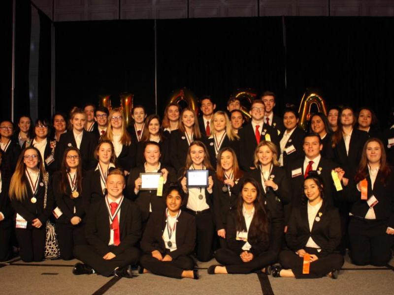 Members of the CHS Career and Technical Education, Health Occupations Students of America team.