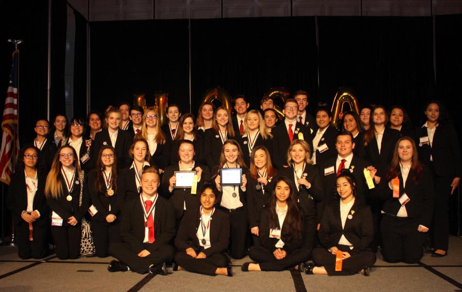 Members of the CHS Career and Technical Education, Health Occupations Students of America team.