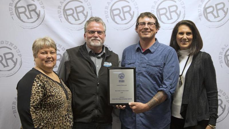 Left to right: Sue Barton, Reno-Tahoe Territory chairwoman; Joel Dunn and Kyle Horvath, Carson City; Cindy Carano of NCT.