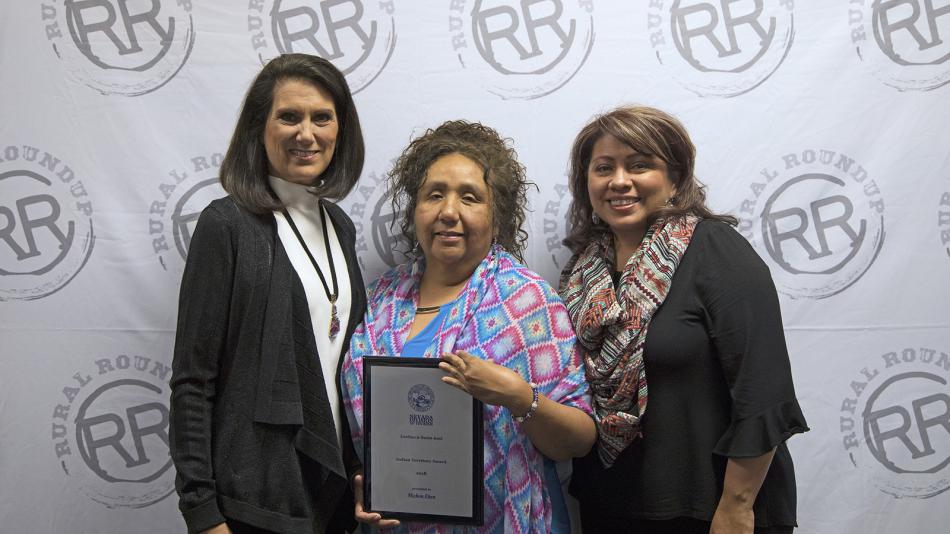 NCT's Cindy Carano, Nevada Indian Territory tourism recipient Michon Eben and Sherry Rupert, chair of Nevada Indian Territory