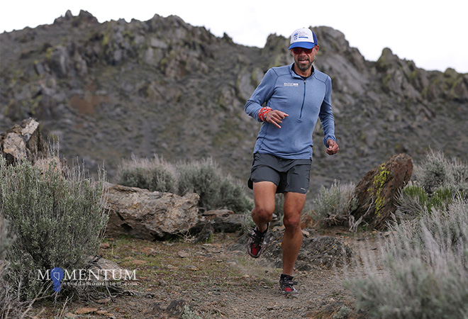 EJ Maldonado, with Tahoe Mountain Milers, is director for the Escape from Prison Hill run. Cathleen Allison, Nevada Momentum