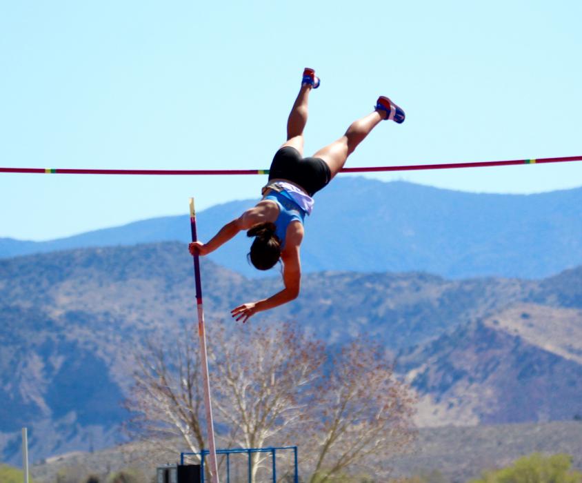 Reed High pole vaulter just misses at 13-3.