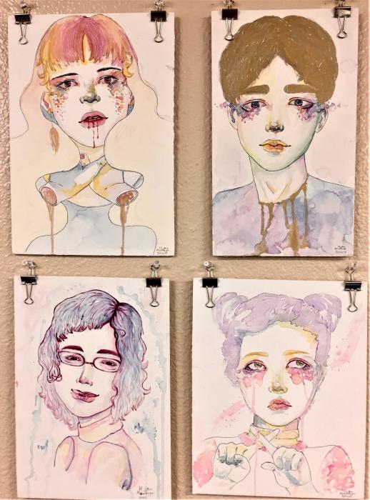 CHS art student Emily Richardson's grid.