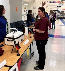 CHS Teacher Rachel Avidano at the Night of all Nations event.