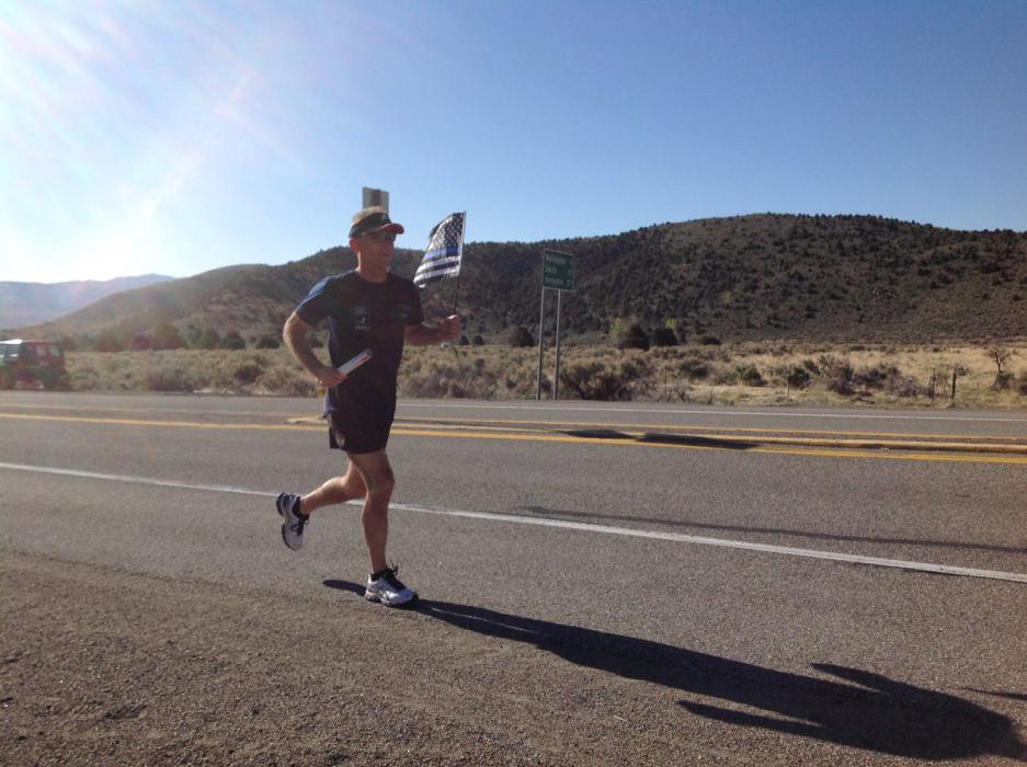 DCSO Undersheriff Paul Howell running Wednesday. DCSO photo