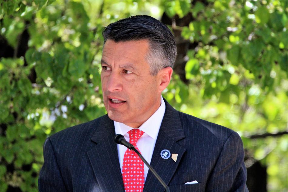 Nevada Gov. Brian Sandoval addresses Thursday's audience.