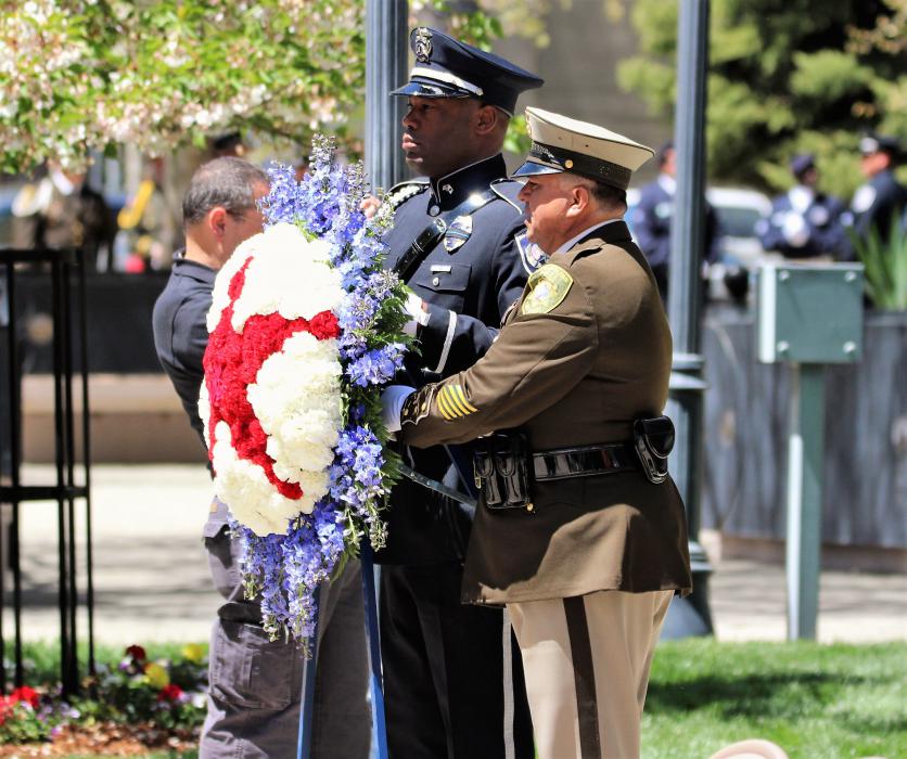 The Nevada Law Enforcement Officers Memorial Wreath is presented.