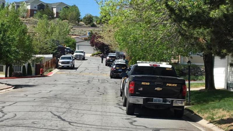 A person of interest is in custody near Hug High School in Reno. Photo courtesy: KRNV
