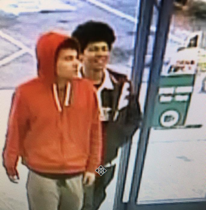 Kane Wallace and Jordan Andrus in this video surveillance photo taken before the shooting.