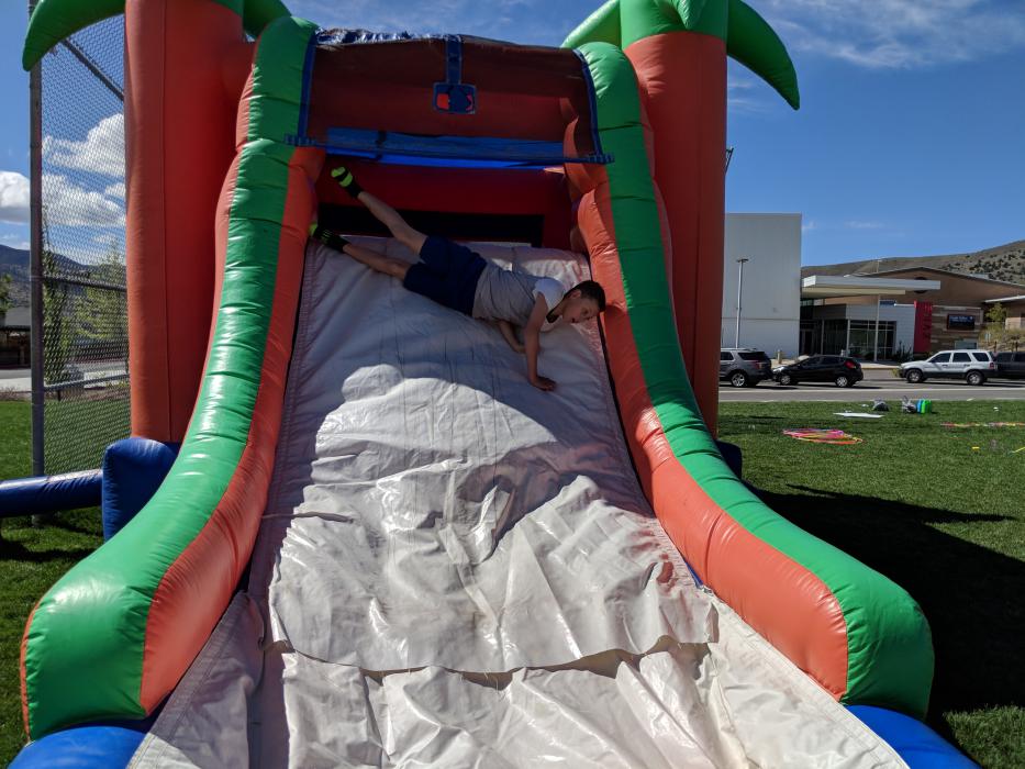 The bounce house was a hot-spot for kids of all ages.
