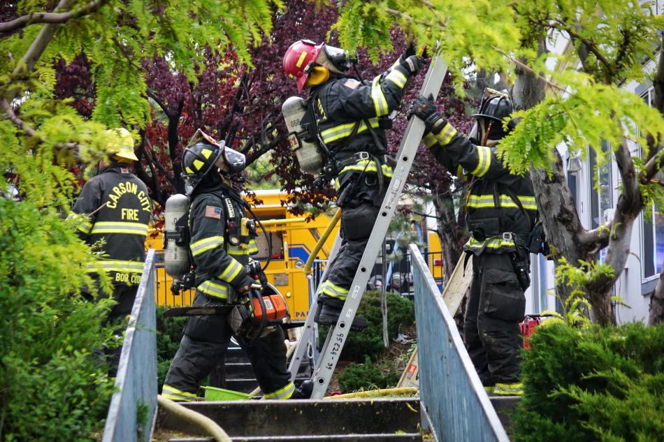 The fire happened at a Pheasant Drive apartment Wednesday morning. Photos by Jim Gustafson