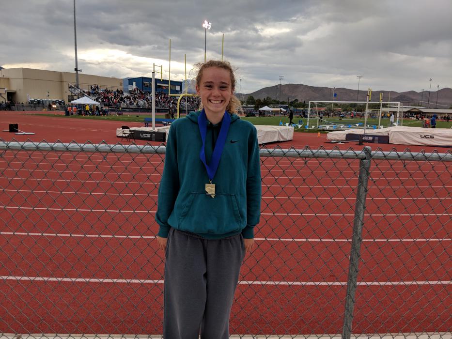 CHS junior Abigail Pradere finished first in the NIAA 4A 1600 meter Friday.