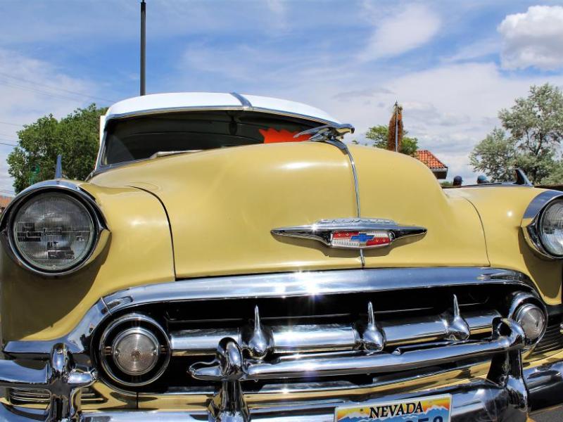 Photos by Brett Fisher. A Classic Chevrolet sedan at Smith's in Carson City.