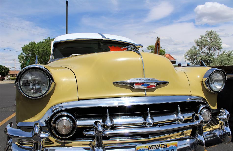 Photos by Brett Fisher. A Classic Chevrolet sedan at Smith's in Carson City.