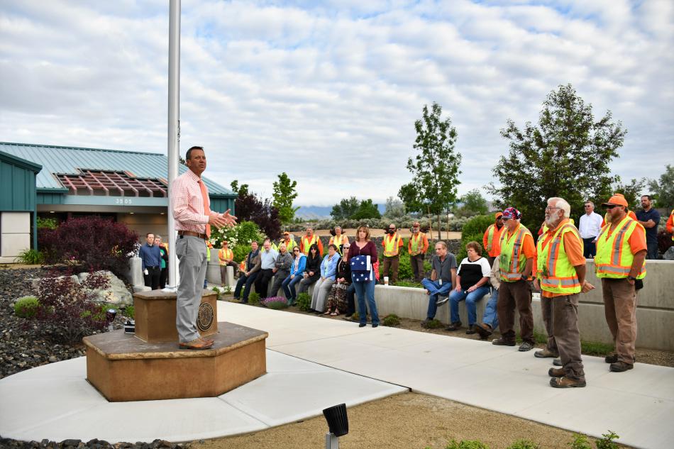 Darren Schulz, Director of Carson City Public Works, speaks Wednesday.