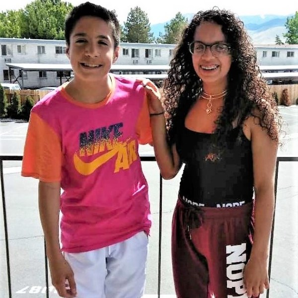 CCSD displaced students Antonio and Alexis Trujillo.