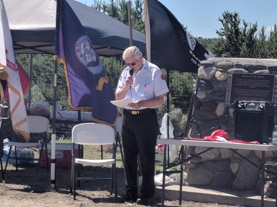 Sgt. Bob Larson gave the closing prayer during the celebration.