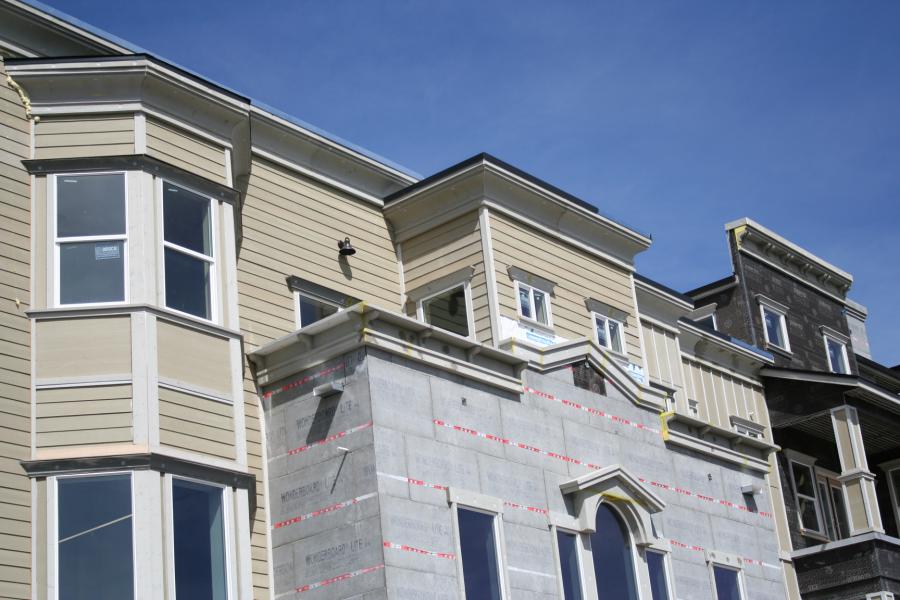 Check the 19th century details around windows and door openings.