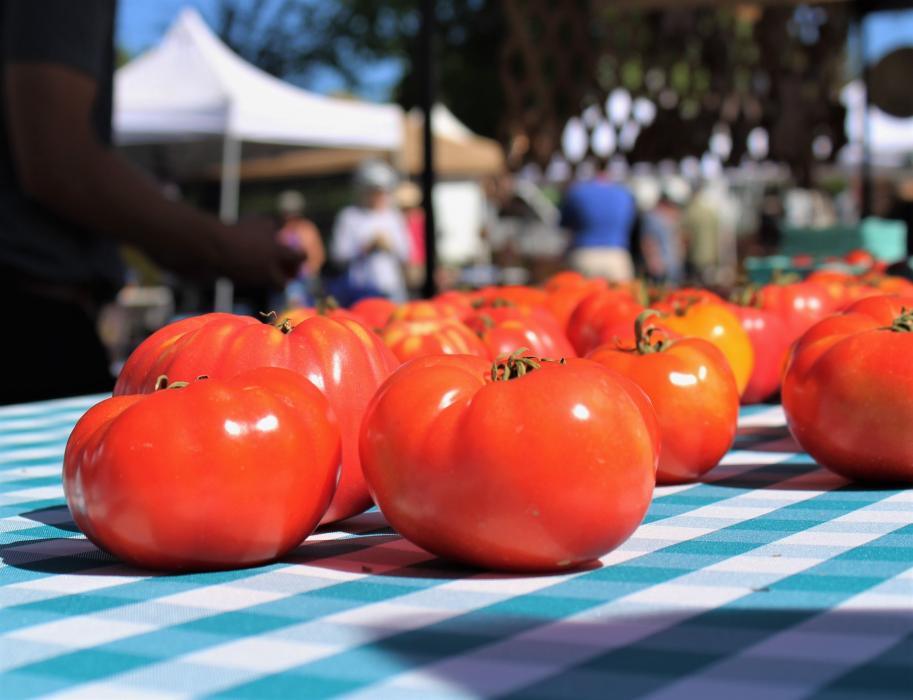 Fresh, plump tomatoes.
