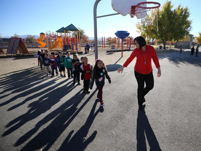 Kindergarten instructor Maria Royce partnered through WNC and Nevada State College.