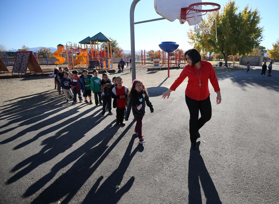Kindergarten instructor Maria Royce partnered through WNC and Nevada State College.