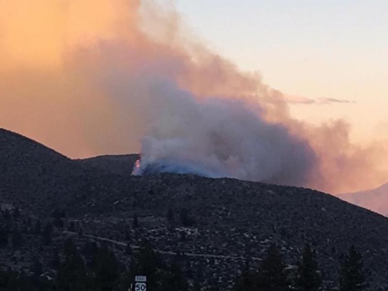 The fire was whipped by gusty winds in the canyon which contributed to the rapid spread. Photo by Kirk Caraway